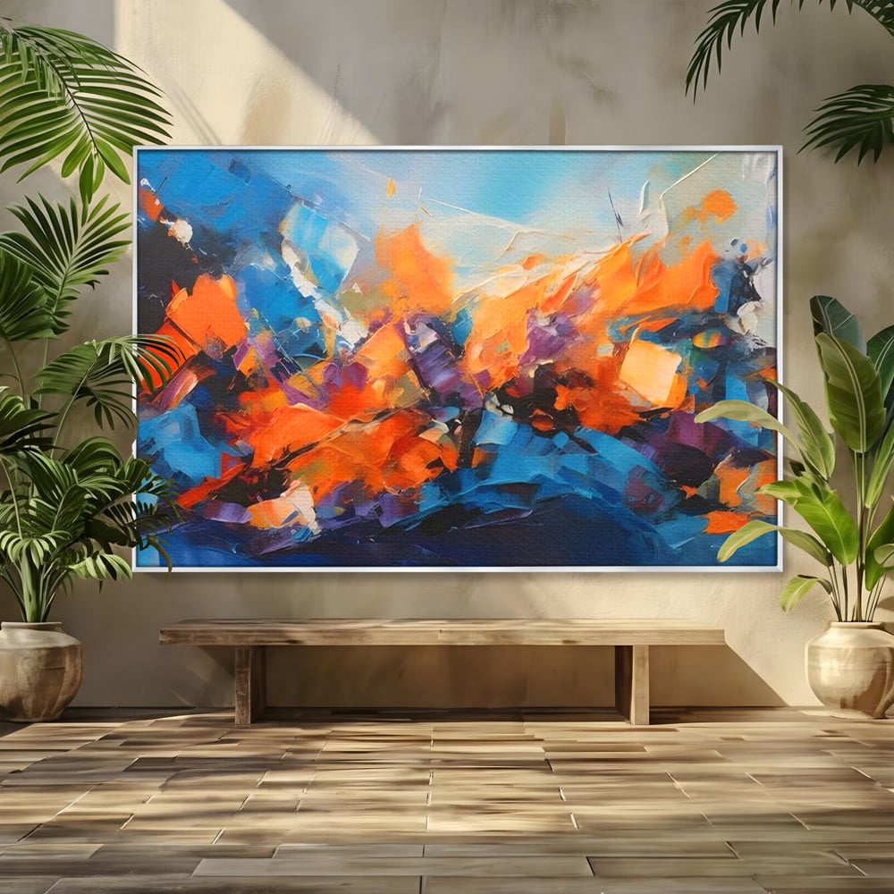 Tablou Canvas Premium LuxCanva® C1250, Futuristic Abstract Art , Relaxare, Living Room, Culori Vibrante
