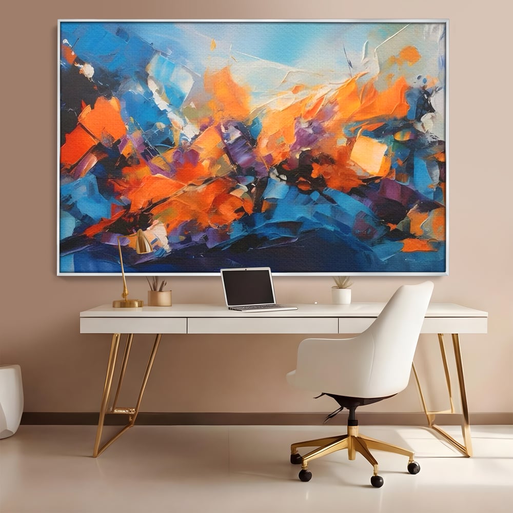 Tablou Canvas Premium LuxCanva® C1250, Futuristic Abstract Art , Relaxare, Living Room, Culori Vibrante