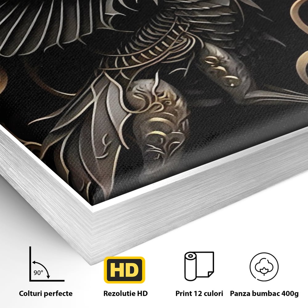 Tablou Canvas Premium, LuxCanva® C1251, Dragon,  Relaxare, Living Room, Culori Vibrante