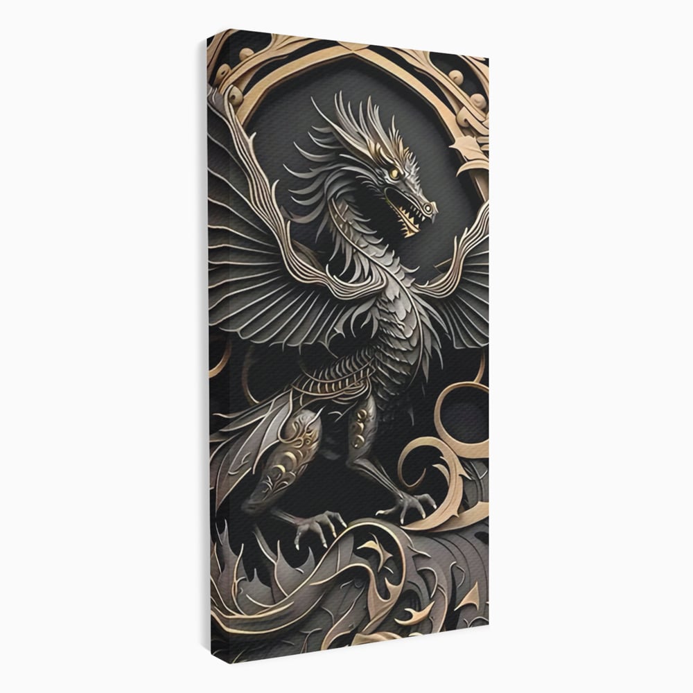 Tablou Canvas Premium, LuxCanva® C1251, Dragon,  Relaxare, Living Room, Culori Vibrante