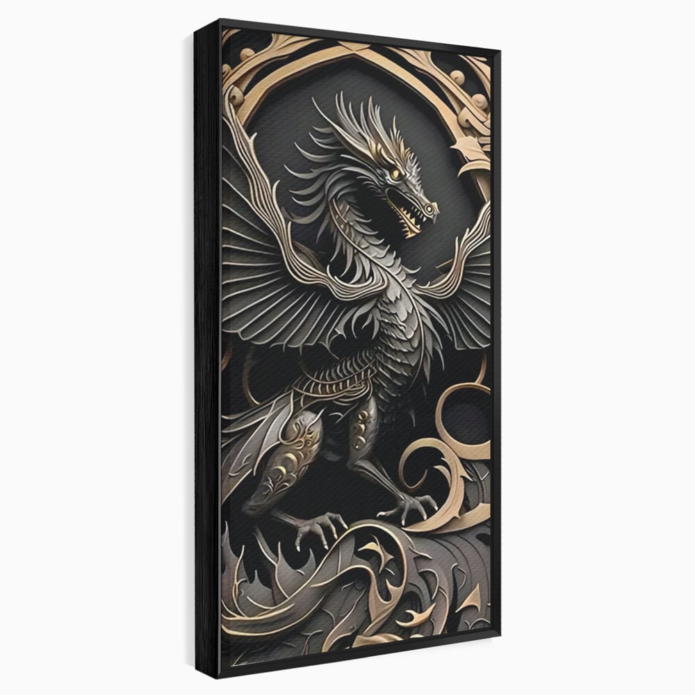 Tablou Canvas Premium, LuxCanva® C1251, Dragon,  Relaxare, Living Room, Culori Vibrante
