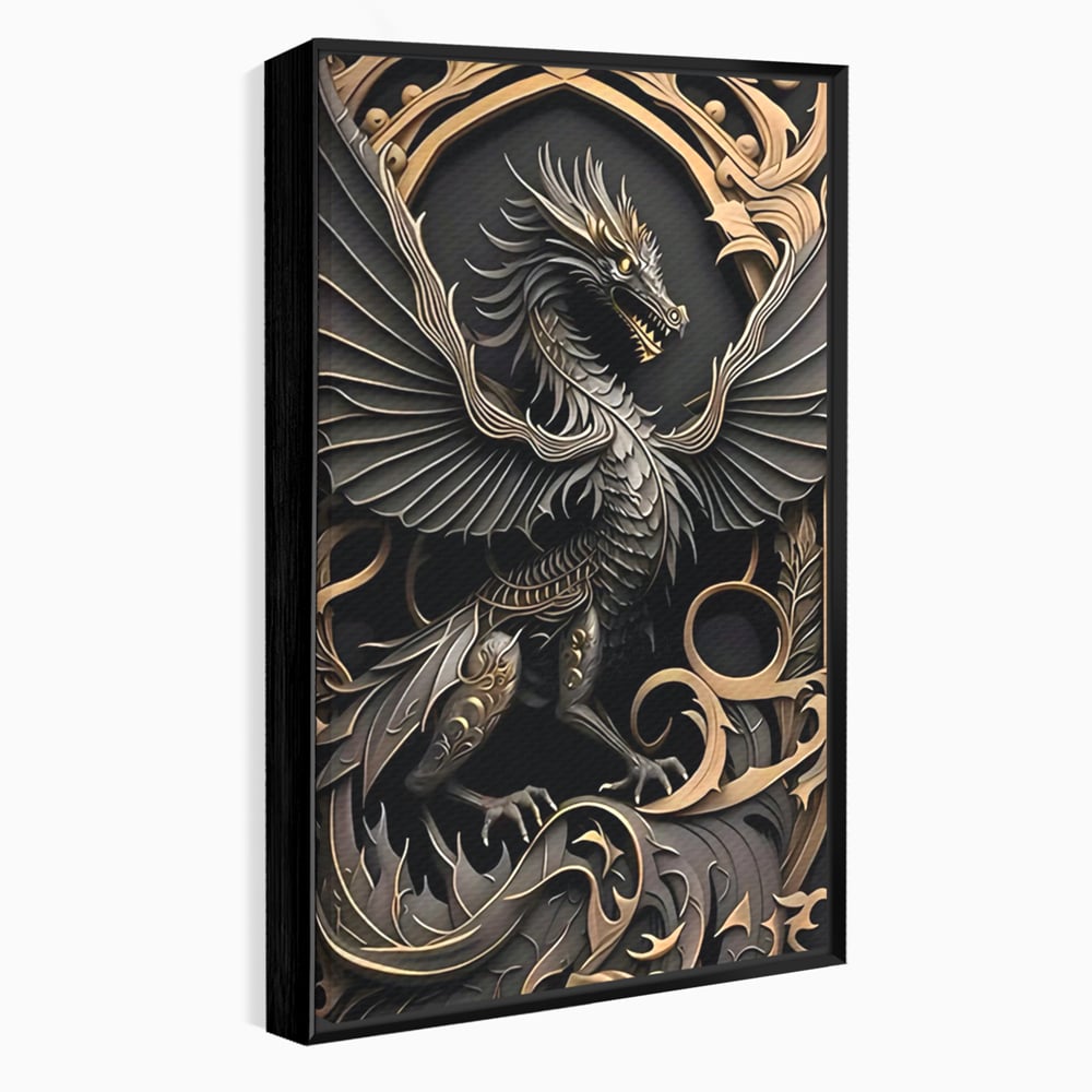 Tablou Canvas Premium, LuxCanva® C1251, Dragon,  Relaxare, Living Room, Culori Vibrante