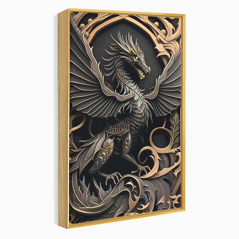 Tablou Canvas Premium, LuxCanva® C1251, Dragon,  Relaxare, Living Room, Culori Vibrante