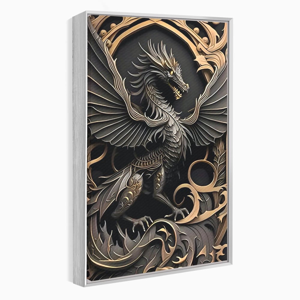 Tablou Canvas Premium, LuxCanva® C1251, Dragon,  Relaxare, Living Room, Culori Vibrante
