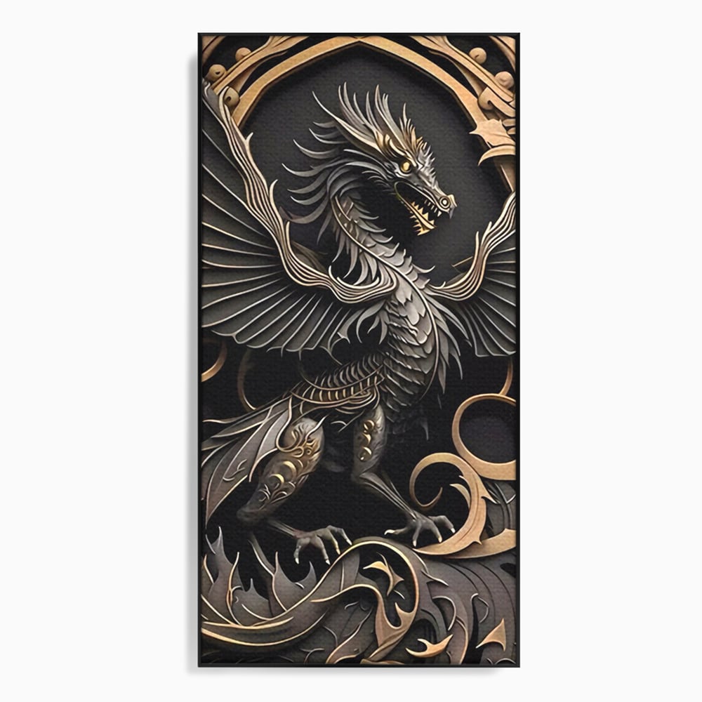 Tablou Canvas Premium, LuxCanva® C1251, Dragon,  Relaxare, Living Room, Culori Vibrante