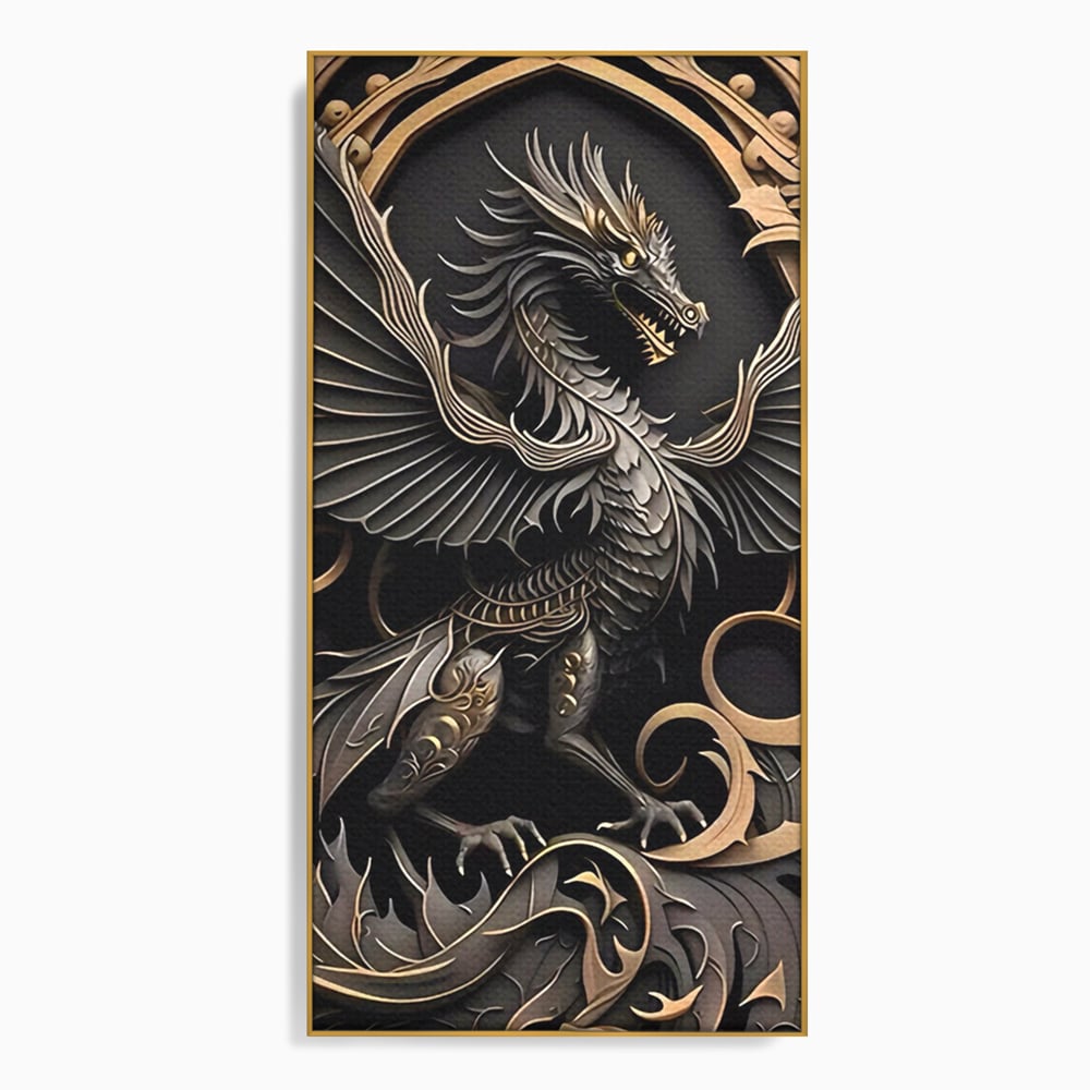 Tablou Canvas Premium, LuxCanva® C1251, Dragon,  Relaxare, Living Room, Culori Vibrante