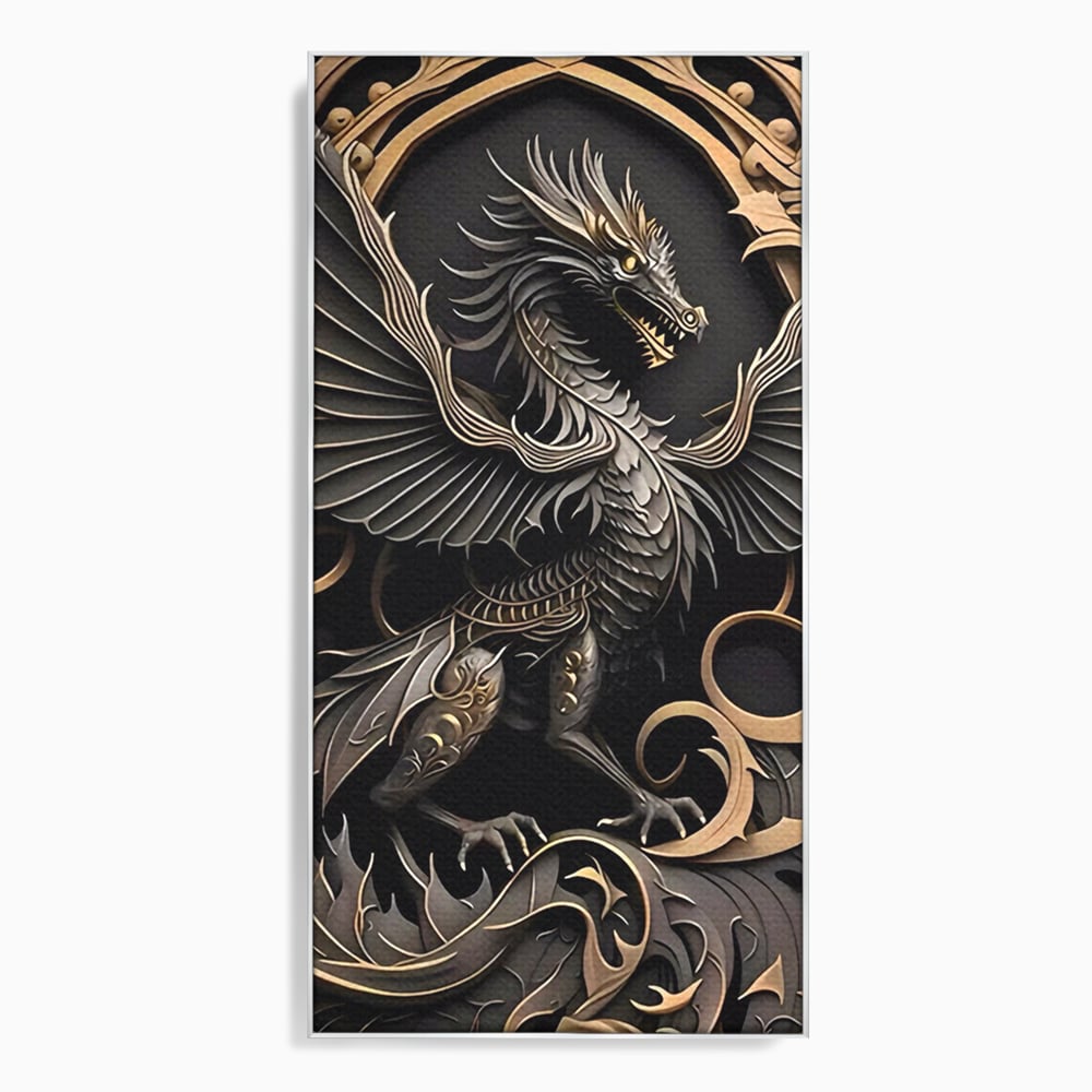 Tablou Canvas Premium, LuxCanva® C1251, Dragon,  Relaxare, Living Room, Culori Vibrante