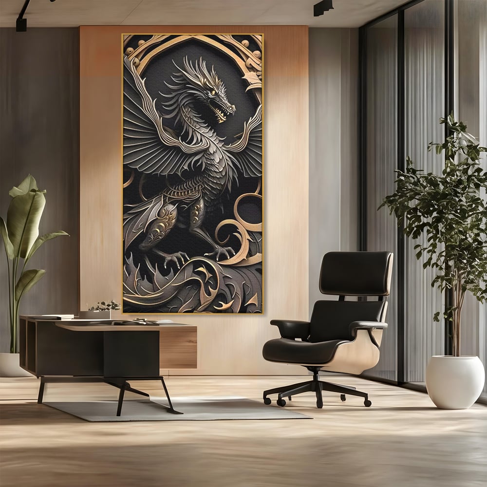 Tablou Canvas Premium, LuxCanva® C1251, Dragon,  Relaxare, Living Room, Culori Vibrante