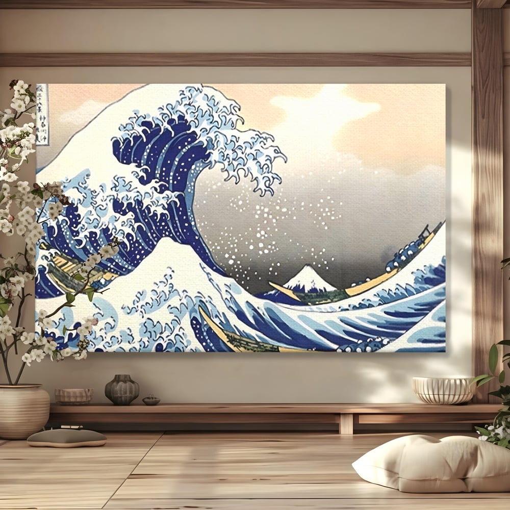 Leinwand Wandbilder Premium, LuxCanva® C1252, Surfen Wellen, Entspannen, Wohnzimmer, Kinderzimmer Lebendige Farben