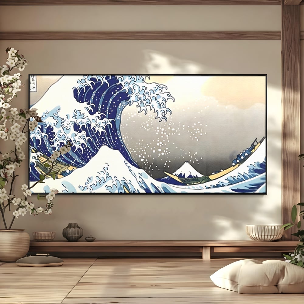 Leinwand Wandbilder Premium, LuxCanva® C1252, Surfen Wellen, Entspannen, Wohnzimmer, Kinderzimmer Lebendige Farben