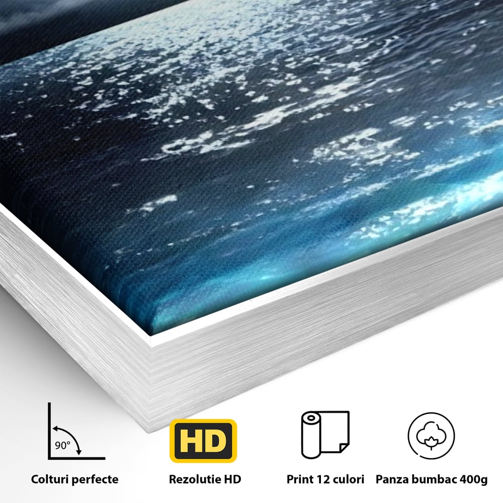 Tablou Canvas Premium, LuxCanva® C1254, Midnight Over The Sea, Relaxare, Game Room, Kids Room Culori Vibrante