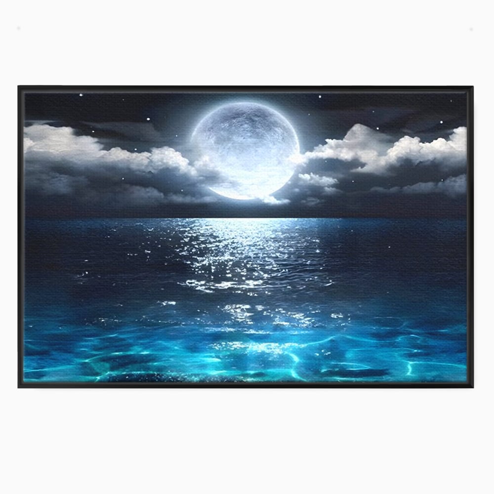 Tablou Canvas Premium, LuxCanva® C1254, Midnight Over The Sea, Relaxare, Game Room, Kids Room Culori Vibrante