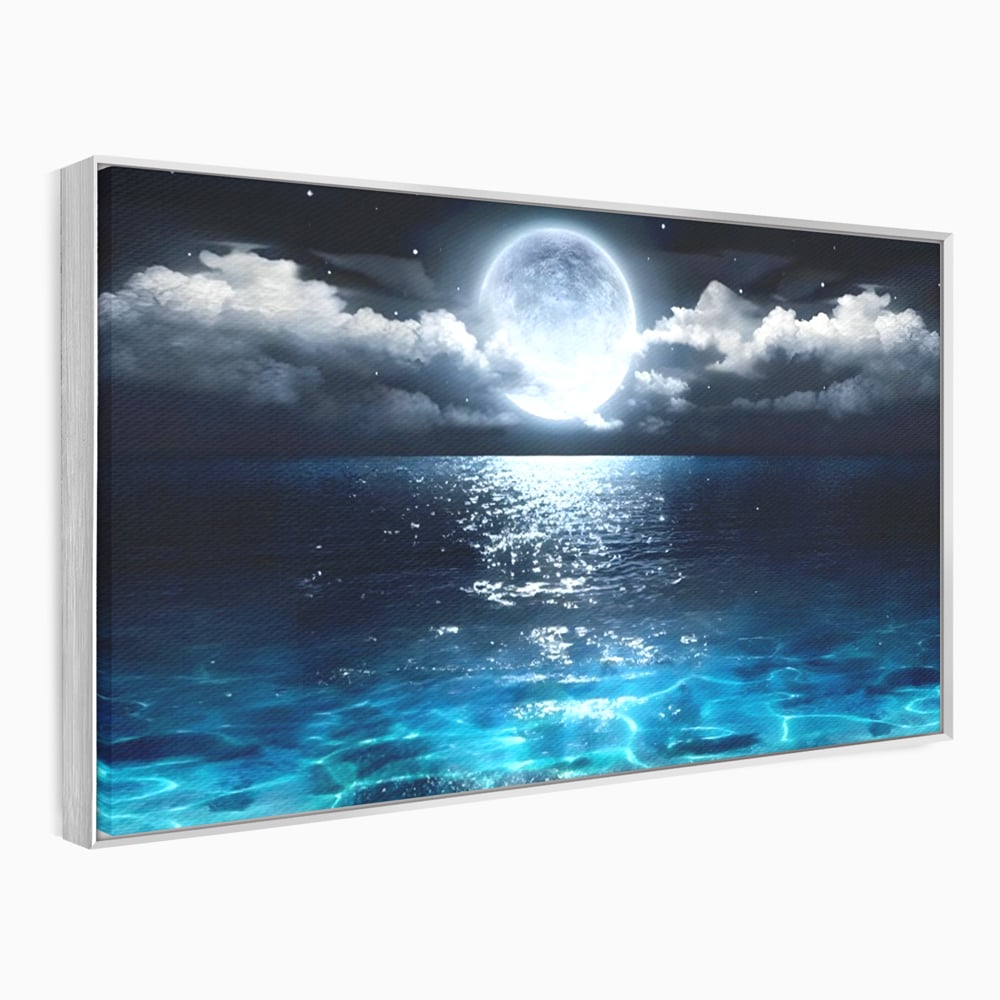 Tablou Canvas Premium, LuxCanva® C1254, Midnight Over The Sea, Relaxare, Game Room, Kids Room Culori Vibrante