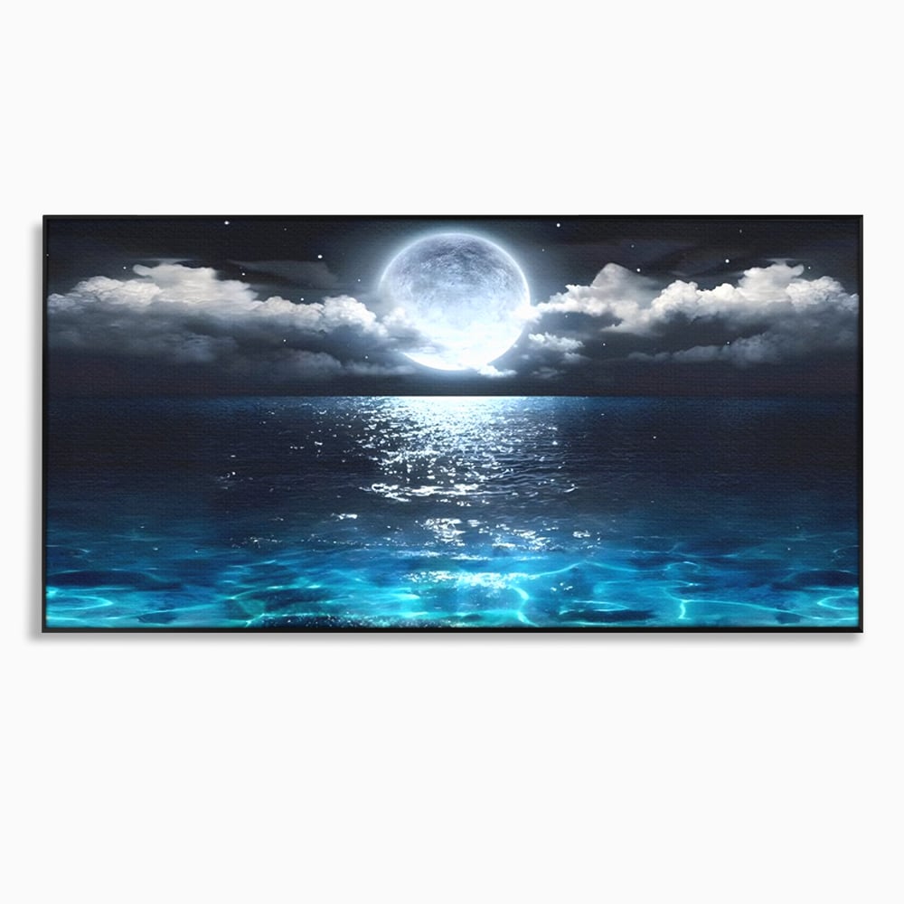 Tablou Canvas Premium, LuxCanva® C1254, Midnight Over The Sea, Relaxare, Game Room, Kids Room Culori Vibrante