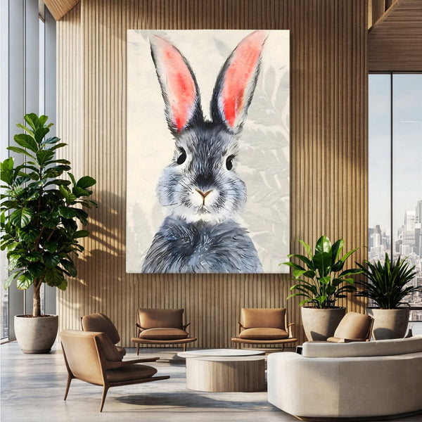 Tablou Canvas Premium, LuxCanva® C1260, Funny Bunny, Relaxare, Kids Room, Culori Vibrante