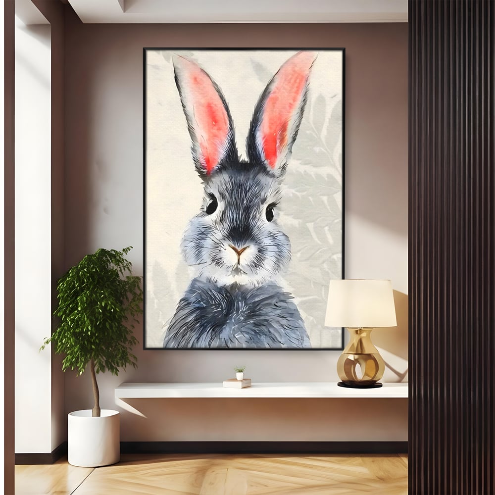 Tablou Canvas Premium, LuxCanva® C1260, Funny Bunny, Relaxare, Kids Room, Culori Vibrante
