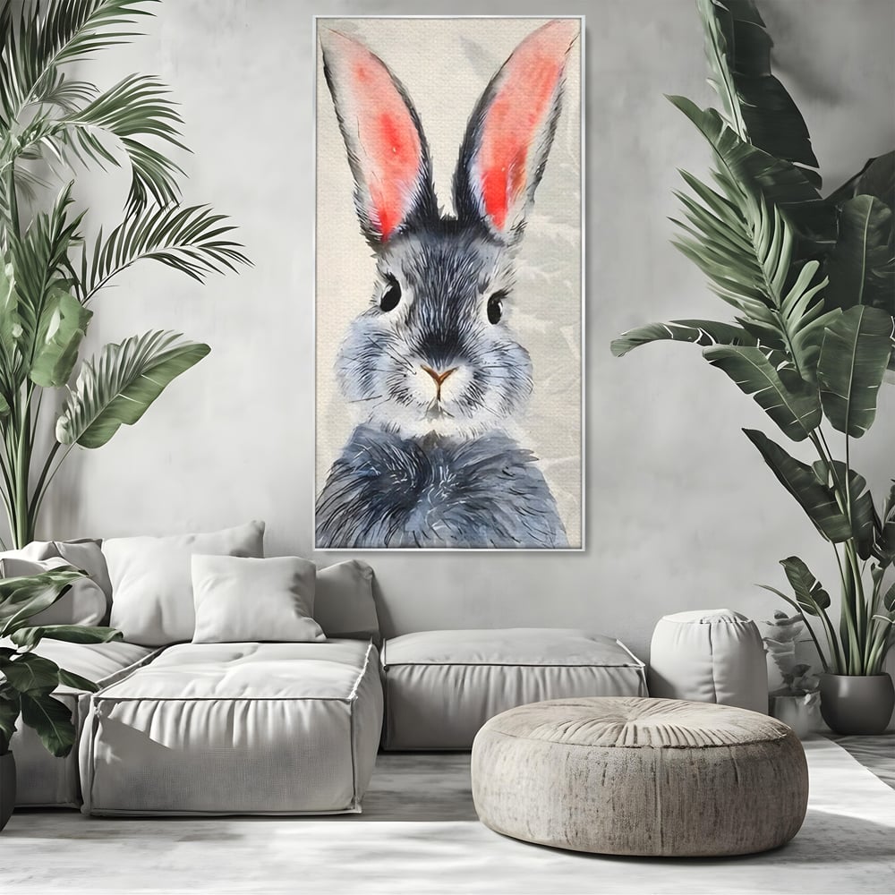 Tablou Canvas Premium, LuxCanva® C1260, Funny Bunny, Relaxare, Kids Room, Culori Vibrante