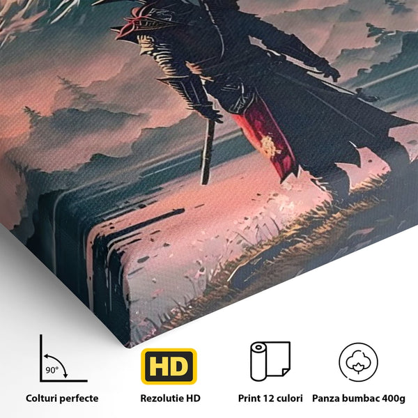 Tablou Canvas Premium, LuxCanva® C1261, The Way Of The Samurai, Relaxare, Living Room, Japonia, Culori Vibrante
