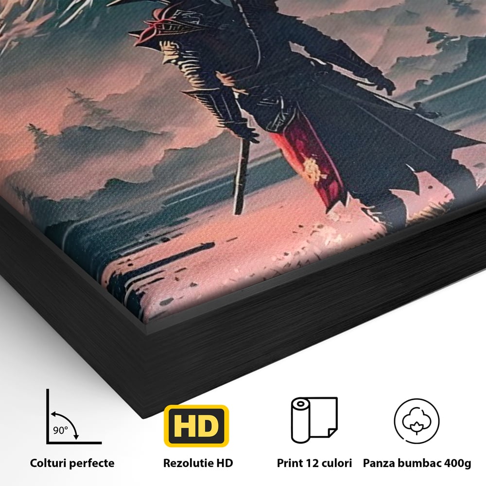 Tablou Canvas Premium, LuxCanva® C1261, The Way Of The Samurai, Relaxare, Living Room, Japonia, Culori Vibrante