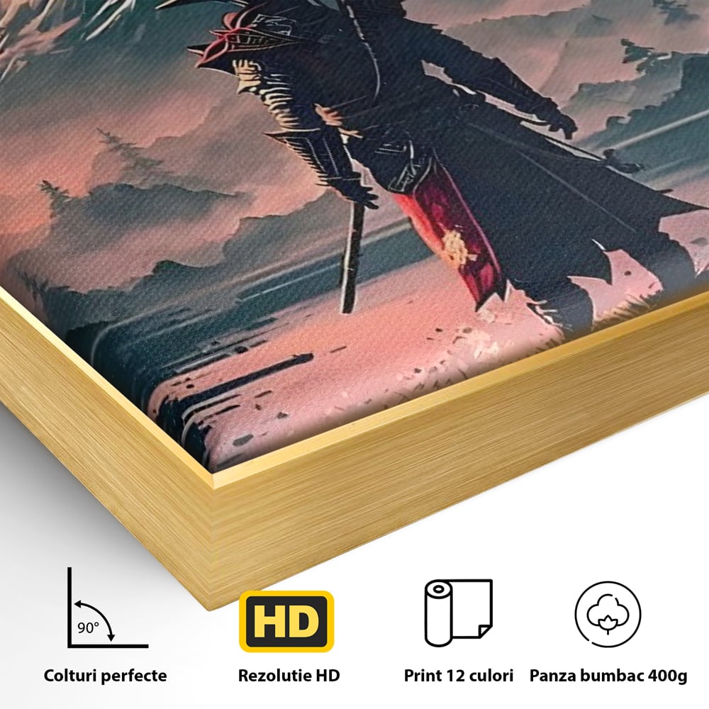 Tablou Canvas Premium, LuxCanva® C1261, The Way Of The Samurai, Relaxare, Living Room, Japonia, Culori Vibrante