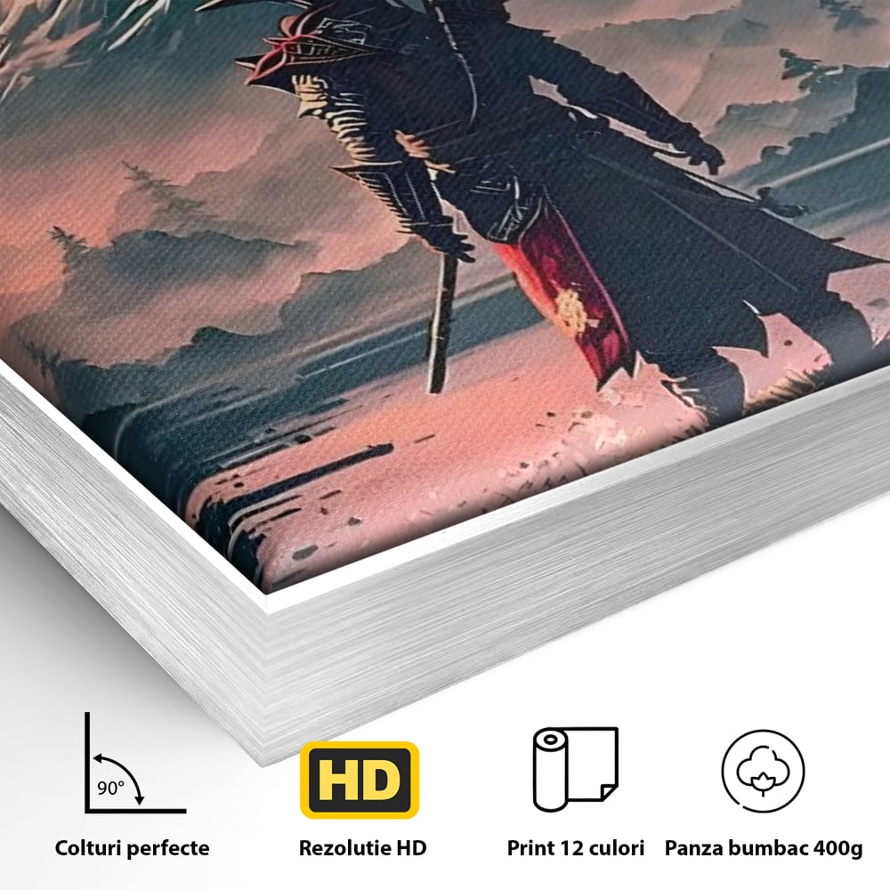 Tablou Canvas Premium, LuxCanva® C1261, The Way Of The Samurai, Relaxare, Living Room, Japonia, Culori Vibrante