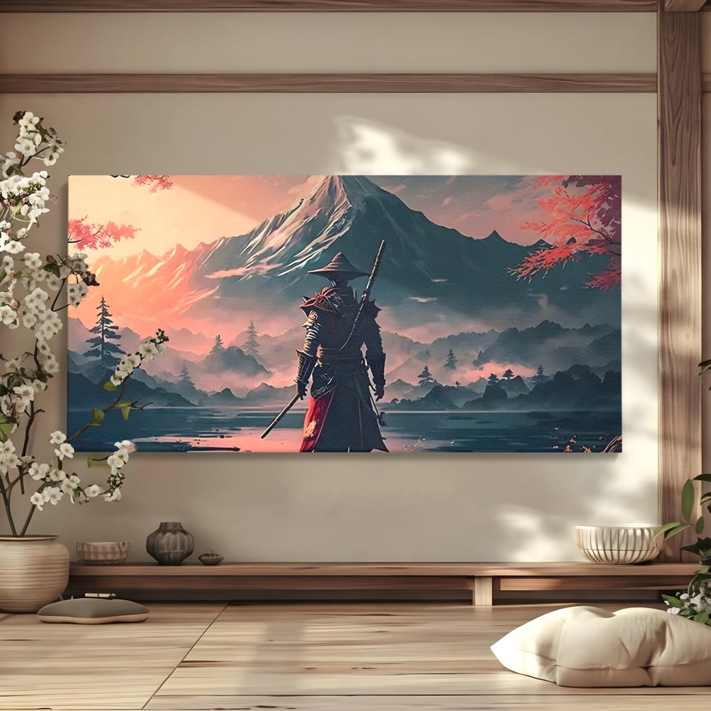Tablou Canvas Premium, LuxCanva® C1261, The Way Of The Samurai, Relaxare, Living Room, Japonia, Culori Vibrante
