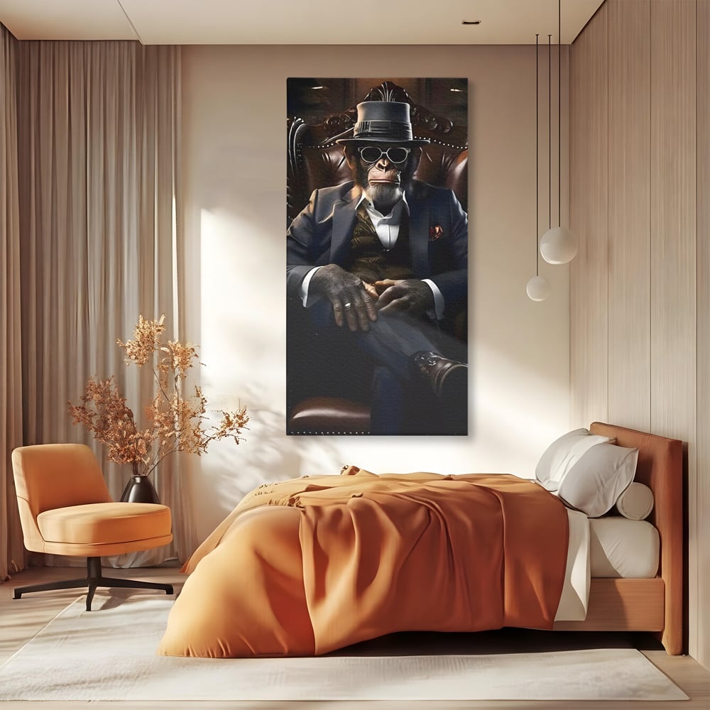 Tablou Canvas Premium, LuxCanva® C1262, The Godfather Of The Apes, Relaxare, Living Room, Culori Vibrante