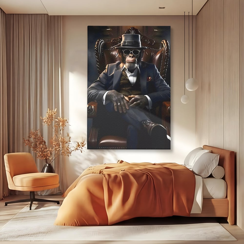 Tablou Canvas Premium, LuxCanva® C1262, The Godfather Of The Apes, Relaxare, Living Room, Culori Vibrante