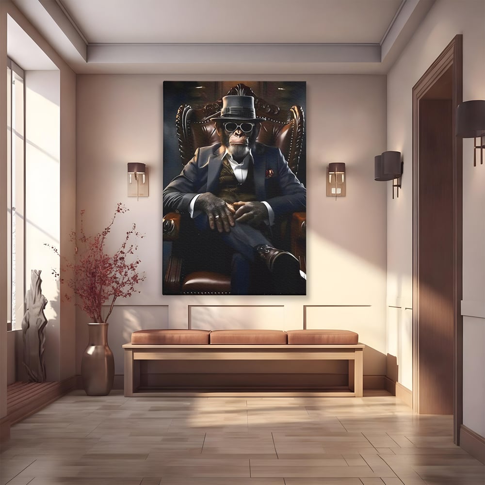 Tablou Canvas Premium, LuxCanva® C1262, The Godfather Of The Apes, Relaxare, Living Room, Culori Vibrante