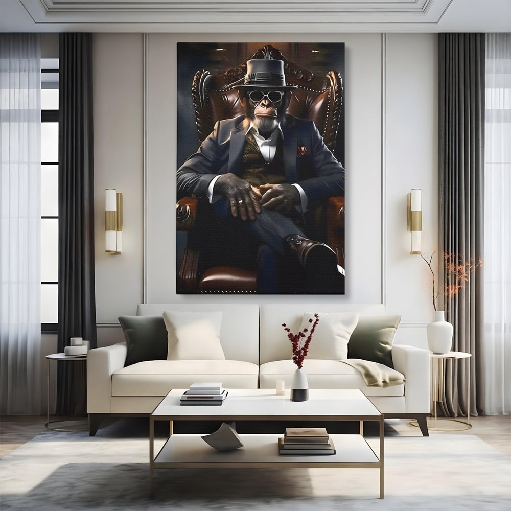Tablou Canvas Premium, LuxCanva® C1262, The Godfather Of The Apes, Relaxare, Living Room, Culori Vibrante