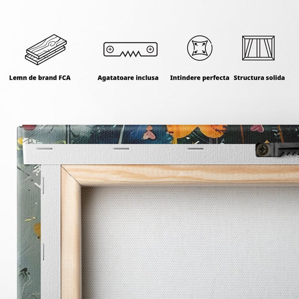 Leinwand Premium Canvas Wandbilder, LuxCanva® C1265, Fliegende Herzen, Entspannend, Liebe, Herz, Wohnzimmer, Lebendige Farben