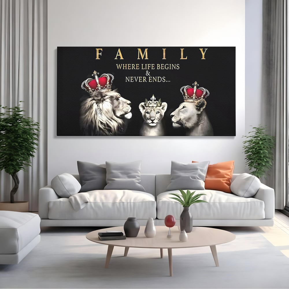 Tablou Canvas Premium, LuxCanva® C1266, Family Together, Relaxare, Family, Love, Living Room, Culori Vibrante
