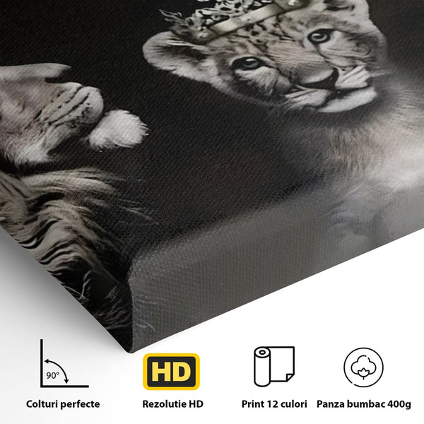 Tablou Canvas Premium, LuxCanva® C1267, Family Protection, Relaxare, Love, Heart, Protection, Living Room, Culori Vibrante