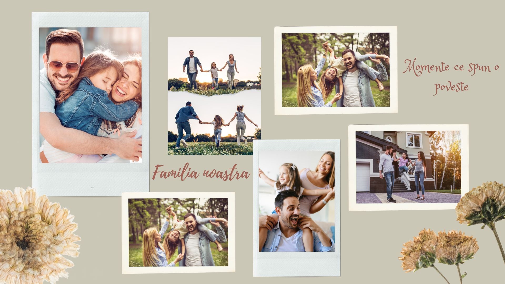 Tablou Canvas Personalizat cu 6 Poze Pentru Familie 
