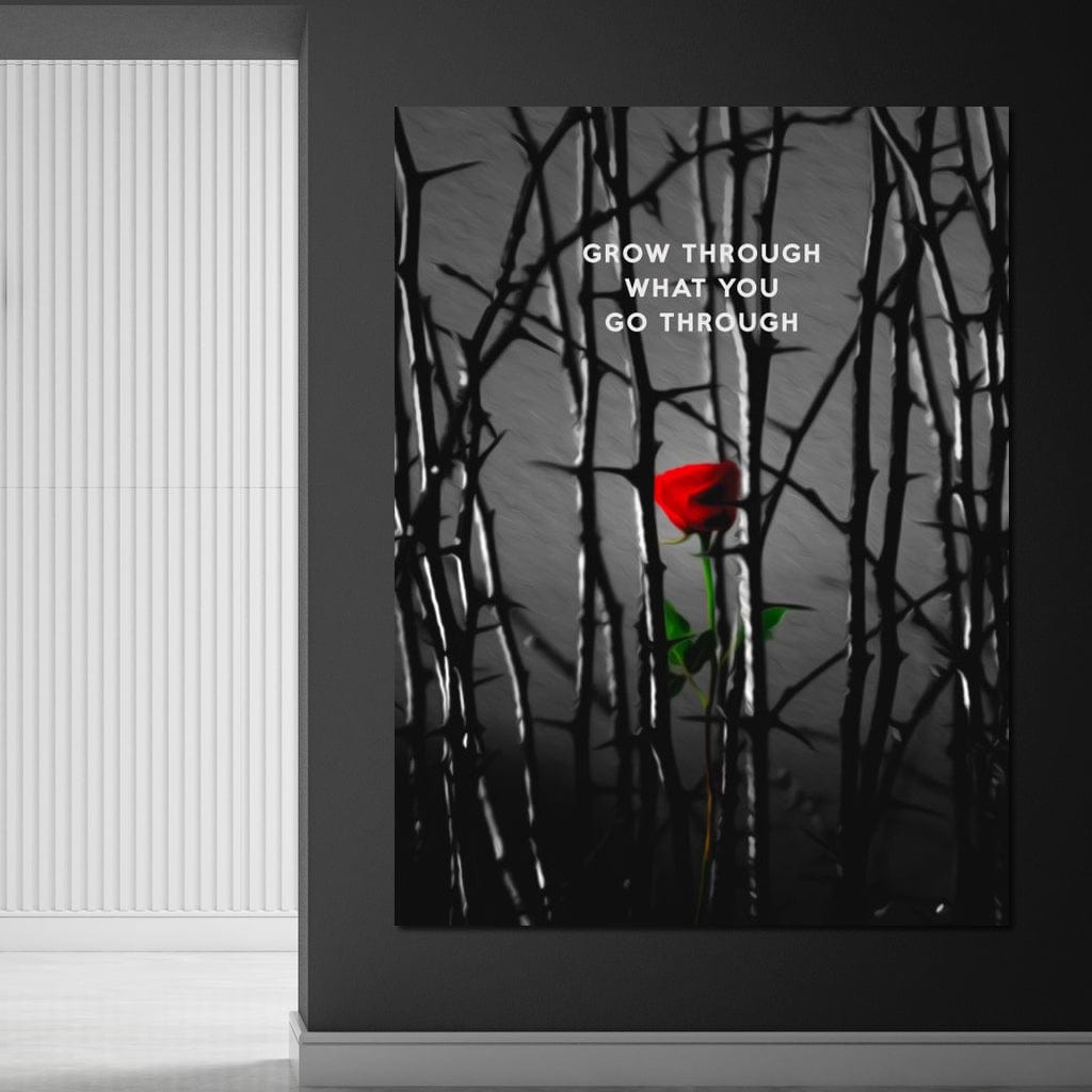 Tablou Canvas Premium LuxCanva® F1000, Puterea de a Inflori , Speranta, Vindecare, Evolutie, Curaj, Perseverenta, Living Room, Culori vibrante