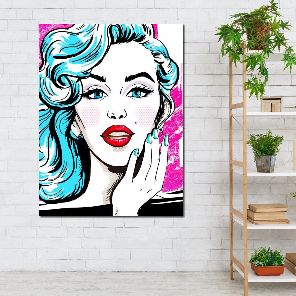 Tablou Canvas Premium, LuxCanva® G1076, Vintage Diva, Pop Art, Vintage, Buze, Rosii, Retro, Atitudine, Glamour, Arta, Urban, Living, Dormitor