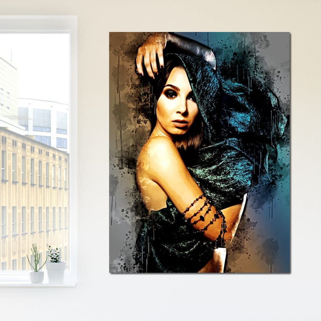 Tablou Canvas Premium, LuxCanva® G1089, Regina Intunecata, Umbre, Enigmatica, Taina, Privire, Dramatism, Mister, Sexy, Negru, Living, Dormitor