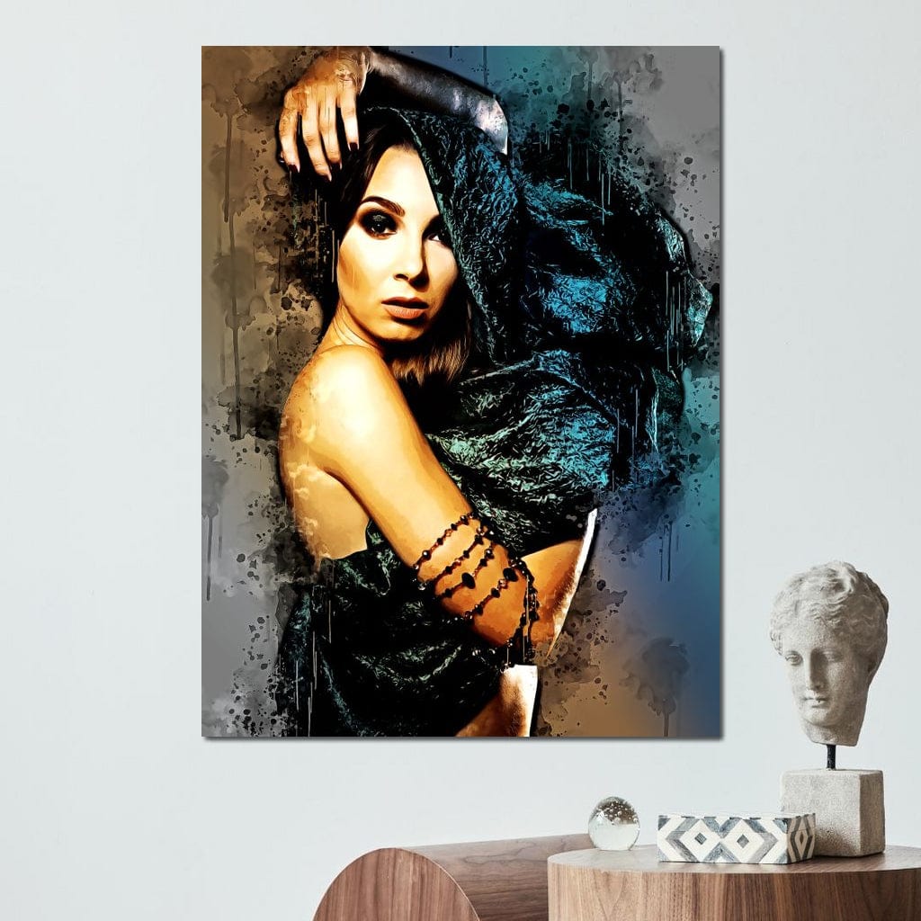 Tablou Canvas Premium, LuxCanva® G1089, Regina Intunecata, Umbre, Enigmatica, Taina, Privire, Dramatism, Mister, Sexy, Negru, Living, Dormitor