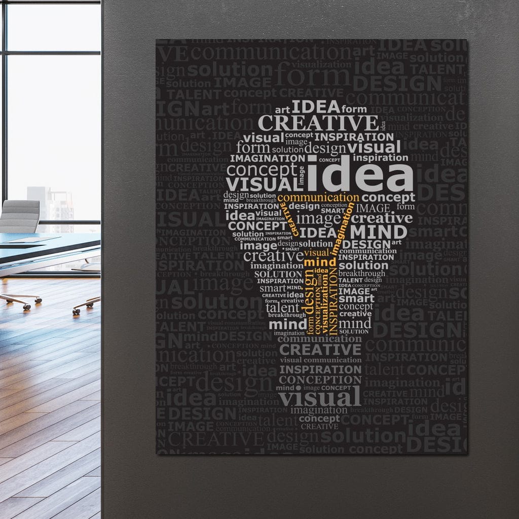 Tablou Canvas Premium LuxCanva® F1025, Ideile Schimba Lumea , Inovatie, Concept, Antreprenor, Idei, Living Room, Birou, Culori vibrante