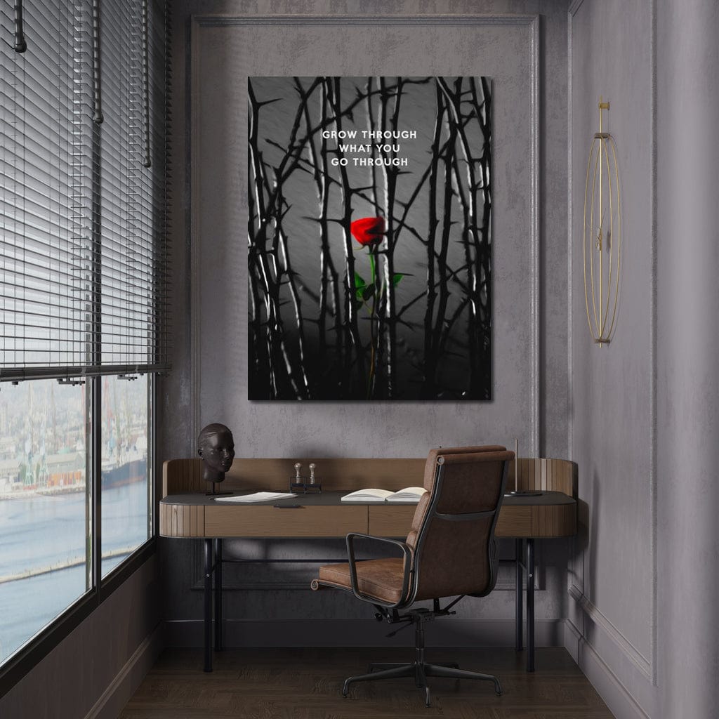 Tablou Canvas Premium LuxCanva® F1000, Puterea de a Inflori , Speranta, Vindecare, Evolutie, Curaj, Perseverenta, Living Room, Culori vibrante