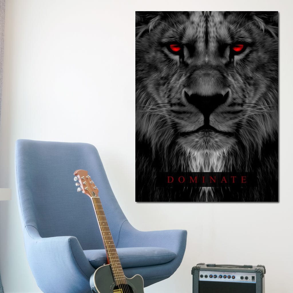 Tablou Canvas Premium LuxCanva® F1021, Fii Rege , Leu, Lider, Puternic, Jungla, Forta, Savana, Coroana, Impunator, Living Room, Birou, Culori vibrante