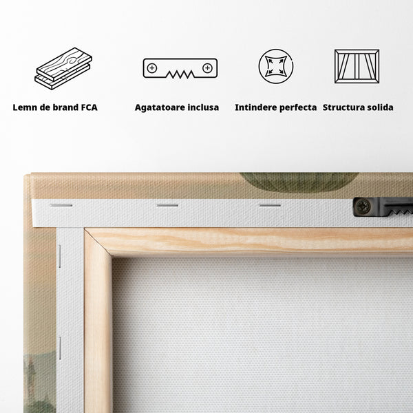 Tablou Canvas Premium LuxCanva® I105, Povestea Templelor, Balon, Templu, Calatorie, Natura, Bagan, Aventura, Zen, Magie, Myanmar, Istorie, Living, Dormitor