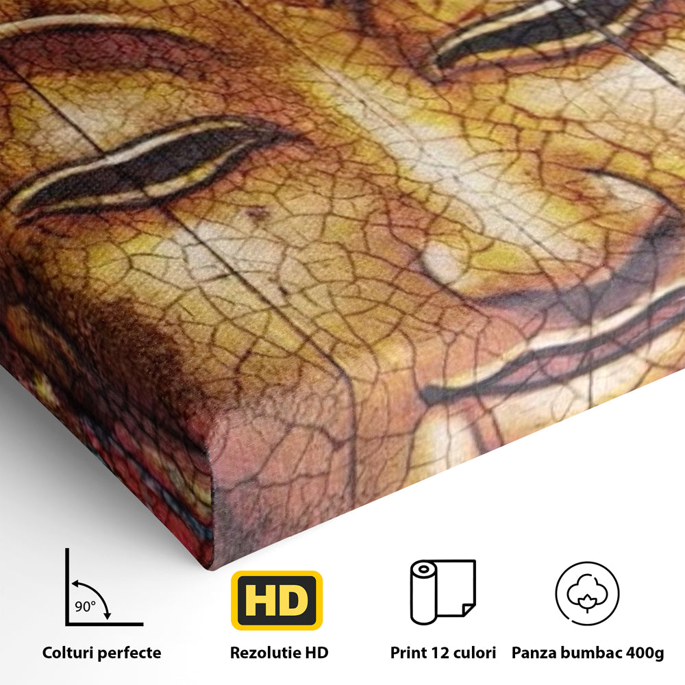 Leinwandbilder Premium LuxCanva® I107, Stille, Buddha, Buddha, Stille, Frieden, Gold, Spiritualität, Harmonie, Harmonie, innere Energie, Meditation, Gelassenheit, Wohnen, Schlafzimmer
