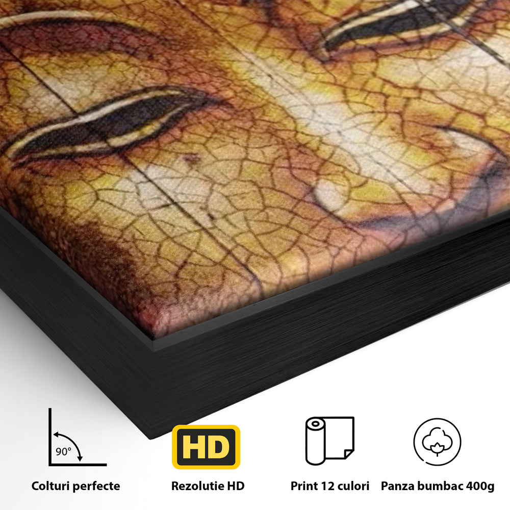Leinwandbilder Premium LuxCanva® I107, Stille, Buddha, Buddha, Stille, Frieden, Gold, Spiritualität, Harmonie, Harmonie, innere Energie, Meditation, Gelassenheit, Wohnen, Schlafzimmer
