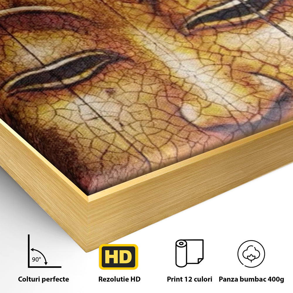 Leinwandbilder Premium LuxCanva® I107, Stille, Buddha, Buddha, Stille, Frieden, Gold, Spiritualität, Harmonie, Harmonie, innere Energie, Meditation, Gelassenheit, Wohnen, Schlafzimmer