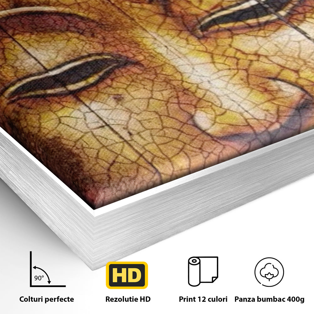Leinwandbilder Premium LuxCanva® I107, Stille, Buddha, Buddha, Stille, Frieden, Gold, Spiritualität, Harmonie, Harmonie, innere Energie, Meditation, Gelassenheit, Wohnen, Schlafzimmer