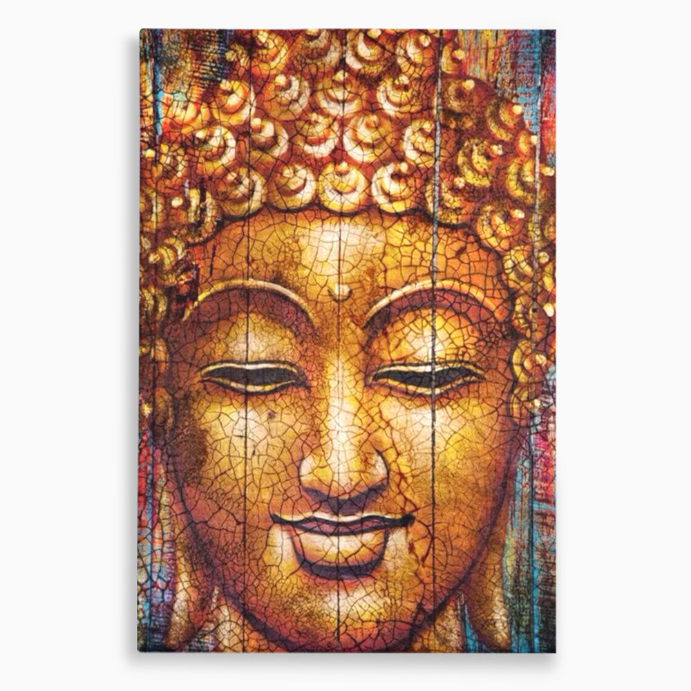Leinwandbilder Premium LuxCanva® I107, Stille, Buddha, Buddha, Stille, Frieden, Gold, Spiritualität, Harmonie, Harmonie, innere Energie, Meditation, Gelassenheit, Wohnen, Schlafzimmer