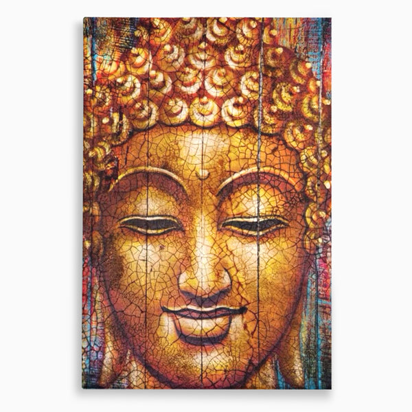 Leinwandbilder Premium LuxCanva® I107, Stille, Buddha, Buddha, Stille, Frieden, Gold, Spiritualität, Harmonie, Harmonie, innere Energie, Meditation, Gelassenheit, Wohnen, Schlafzimmer