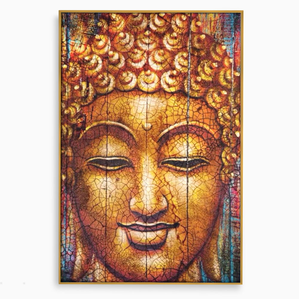 Leinwandbilder Premium LuxCanva® I107, Stille, Buddha, Buddha, Stille, Frieden, Gold, Spiritualität, Harmonie, Harmonie, innere Energie, Meditation, Gelassenheit, Wohnen, Schlafzimmer