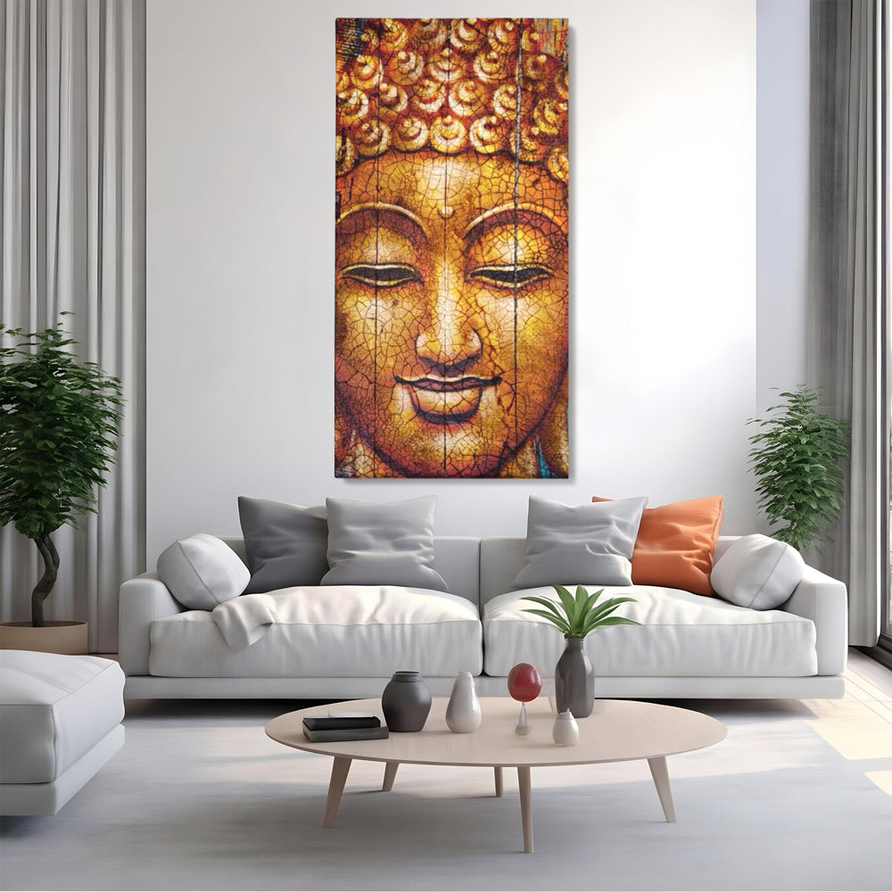 Leinwandbilder Premium LuxCanva® I107, Stille, Buddha, Buddha, Stille, Frieden, Gold, Spiritualität, Harmonie, Harmonie, innere Energie, Meditation, Gelassenheit, Wohnen, Schlafzimmer